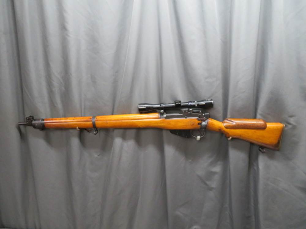 WWII BRITISH/ INDIAN NO. 4 MK I ENFIELD SNIPER RIFLE W/MATCHING NUMBER CASE-img-15