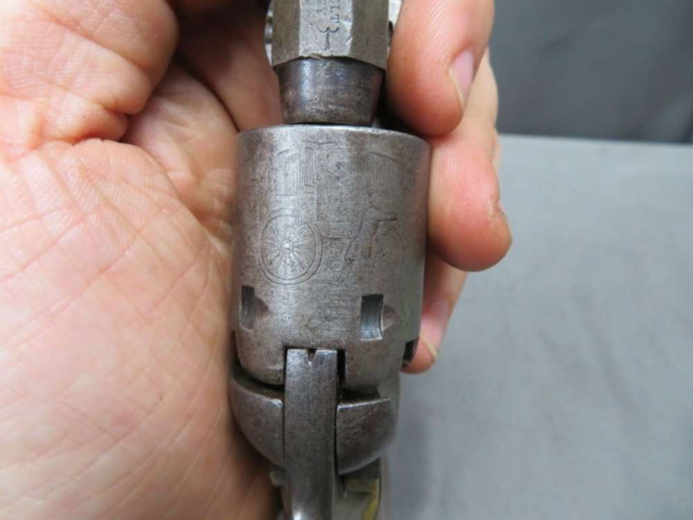 PRE CIVIL WAR COLT MODEL 1849 POCKET REVOLVER W/ CASE-MFG 1853-img-29