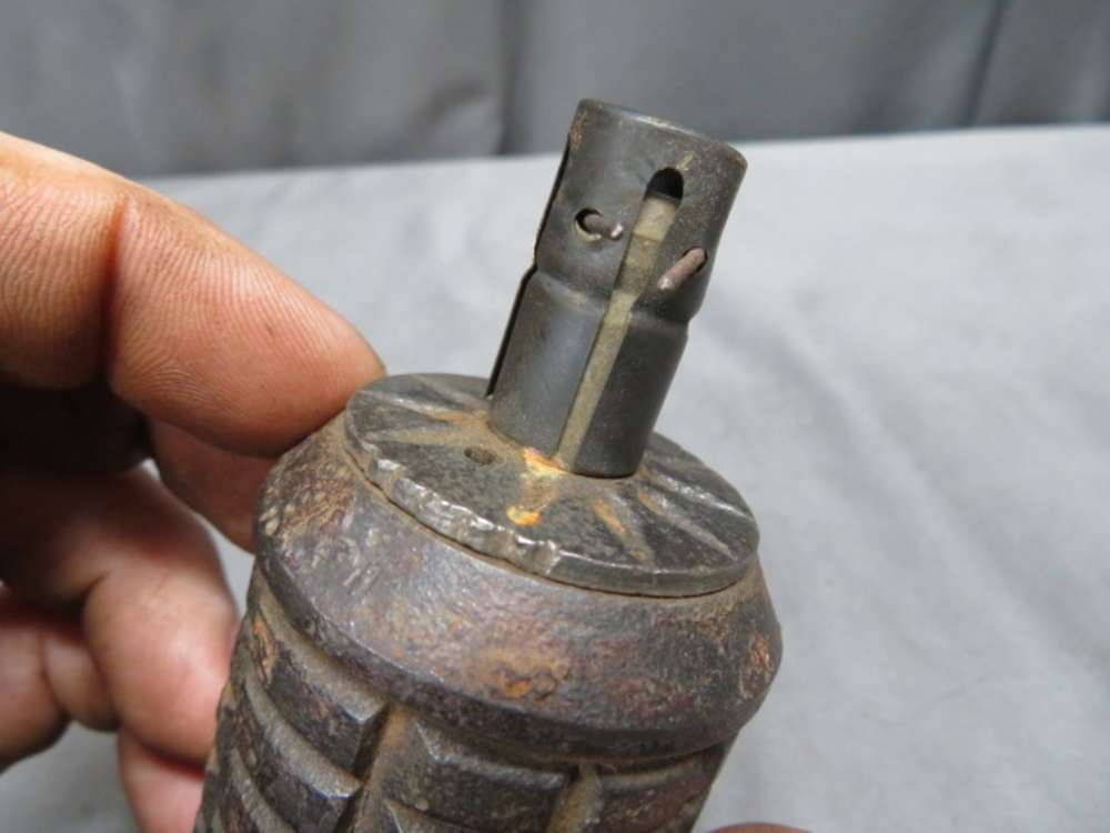 WWII JAPANESE TYPE 91 HAND GRENADE / KNEE MORTAR ROUND-ORIGINAL-SCARCE-img-8