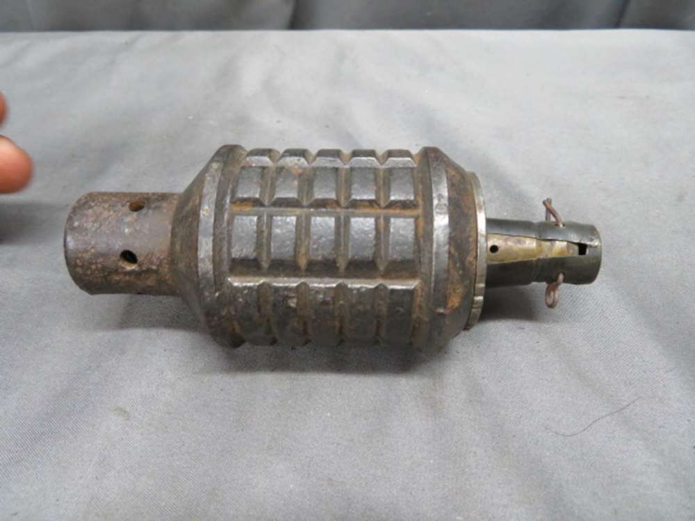 WWII JAPANESE TYPE 91 HAND GRENADE / KNEE MORTAR ROUND-ORIGINAL-SCARCE-img-1