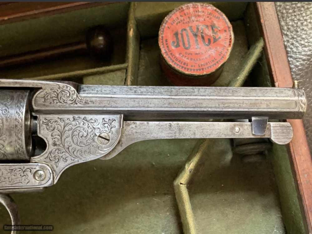 EXCEPTIONAL FACTORY ENGRAVED & CASED CSA KERR PERCUSSION REVOLVER.-img-7