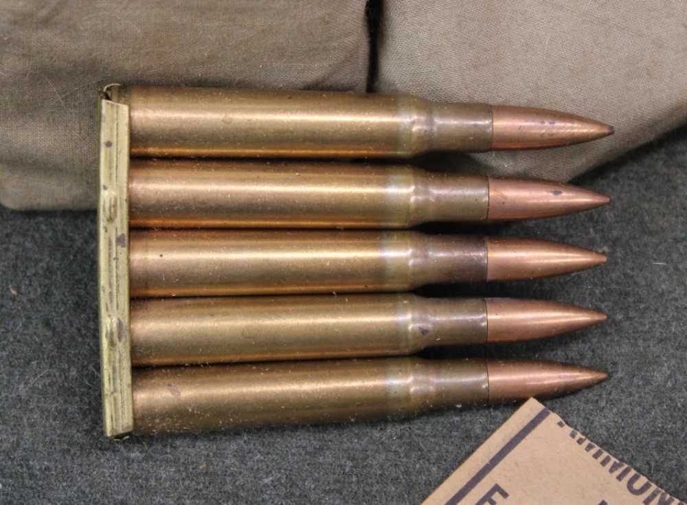 Scarce USGI Bandolier of M1 Ball .30-06 on stripper clips 1938 ammo 60 rds-img-4