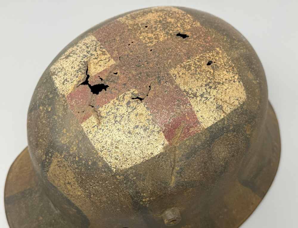WW1 German M16 Helmet CAMO MEDIC pre WW2 WWII -img-9