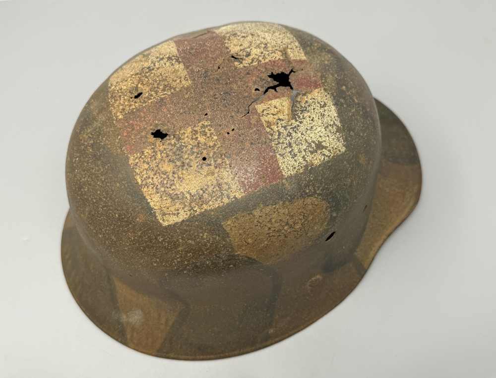 WW1 German M16 Helmet CAMO MEDIC pre WW2 WWII -img-10