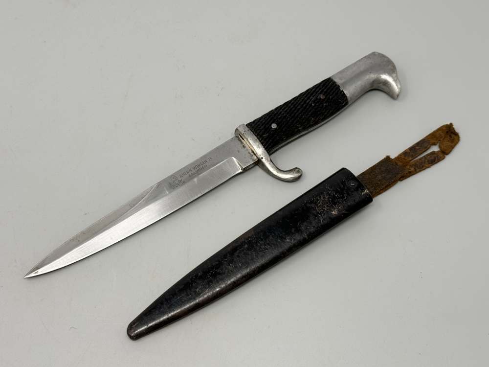 WW2 WW1 German Fighting Boot Knife ANTON WINGEN Dagger WWII trench-img-1