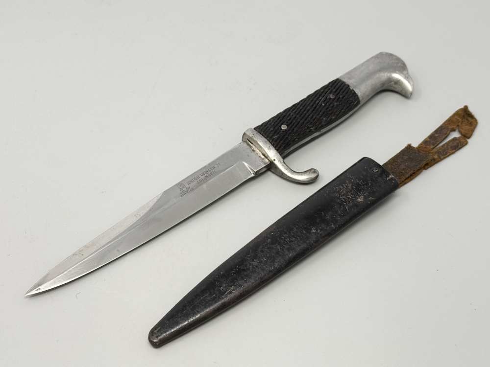 WW2 WW1 German Fighting Boot Knife ANTON WINGEN Dagger WWII trench-img-0