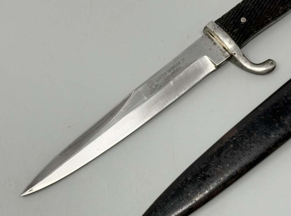 WW2 WW1 German Fighting Boot Knife ANTON WINGEN Dagger WWII trench-img-2