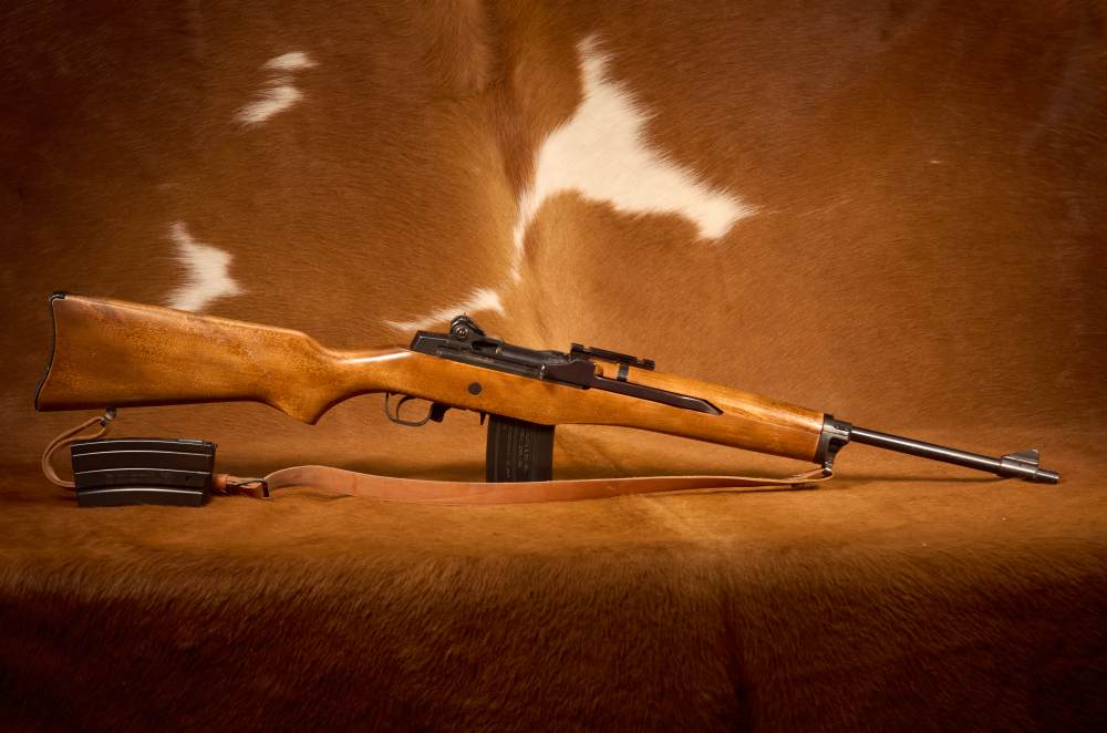 Ruger Mini 14 .223 Rem W/ AWB era marked mag, Weaver scope mount, leather s-img-0