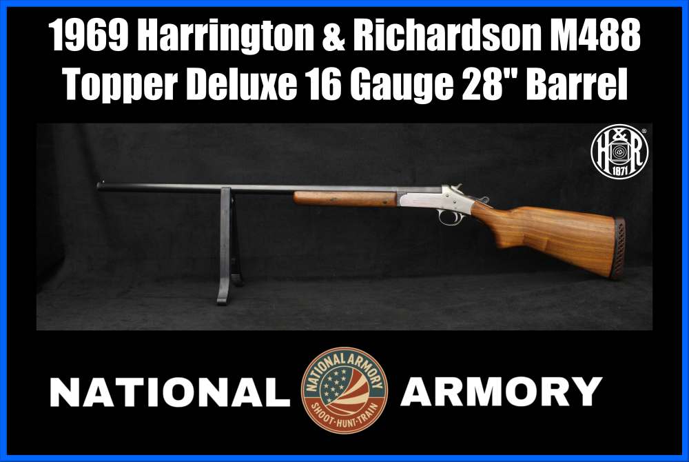 1969 Harrington & Richardson M488 Deluxe Topper 16 GA 28" Mod Choke H&R-img-0