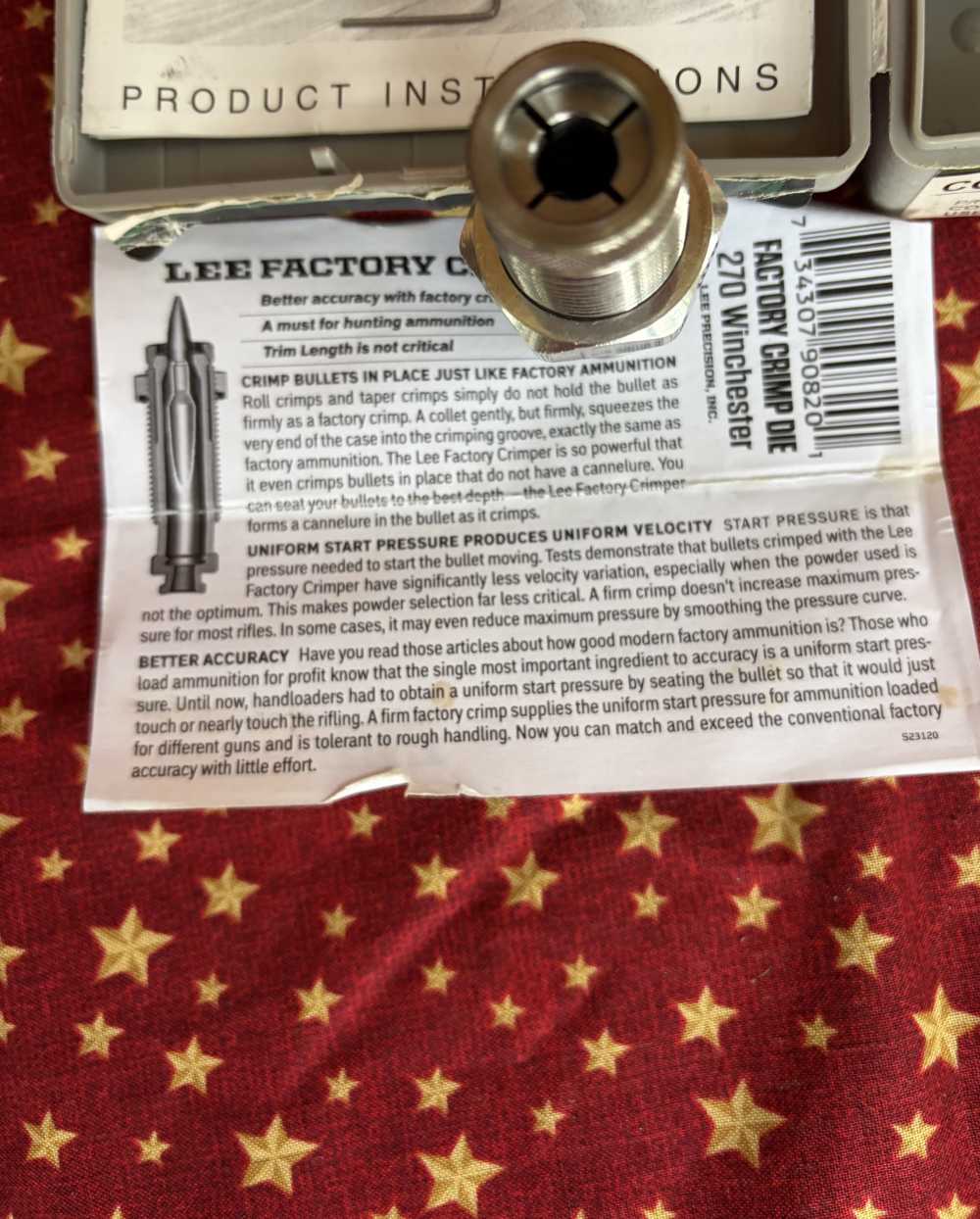 270 Win Competition Bullet Seating Die + FL Sizing RCBS, LEE Factory Crimp-img-2
