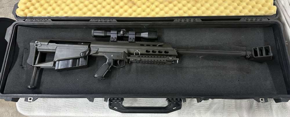  Barrett M95 50 BMG with scope and case. -img-0