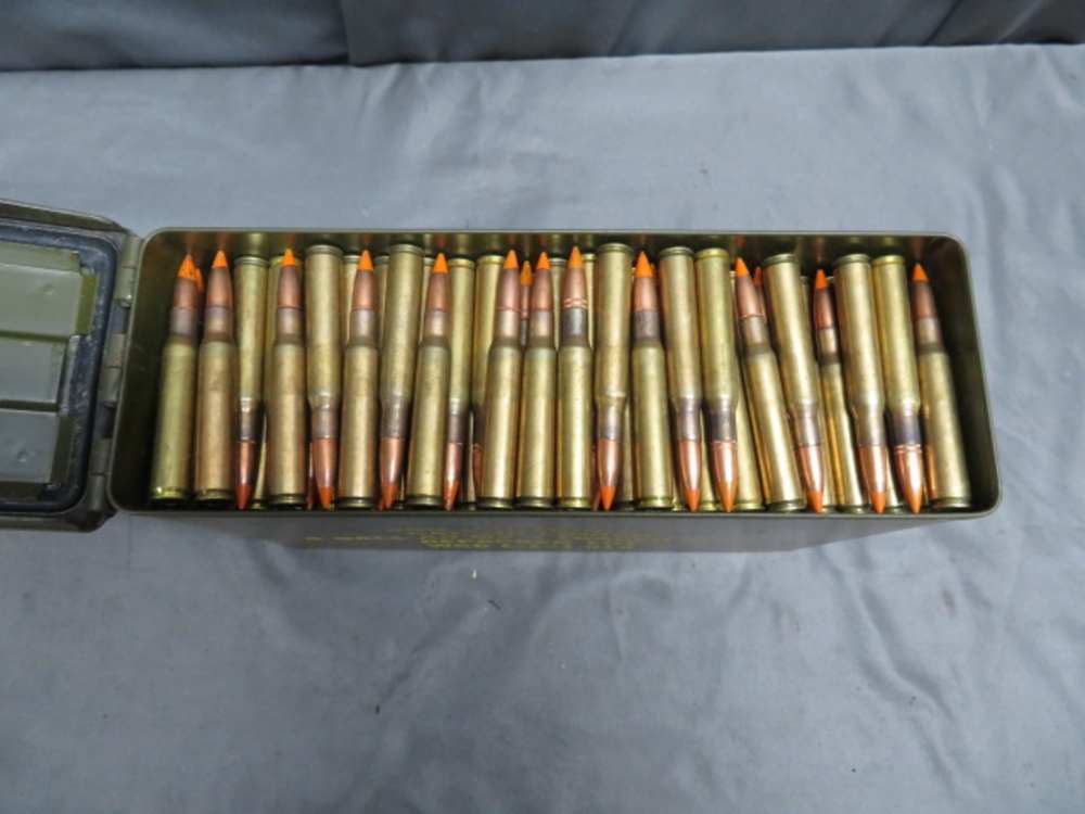 CAN OF 345 RDS US MILITARY .30-06 TRACER AMMO-WESTERN 1952-img-0