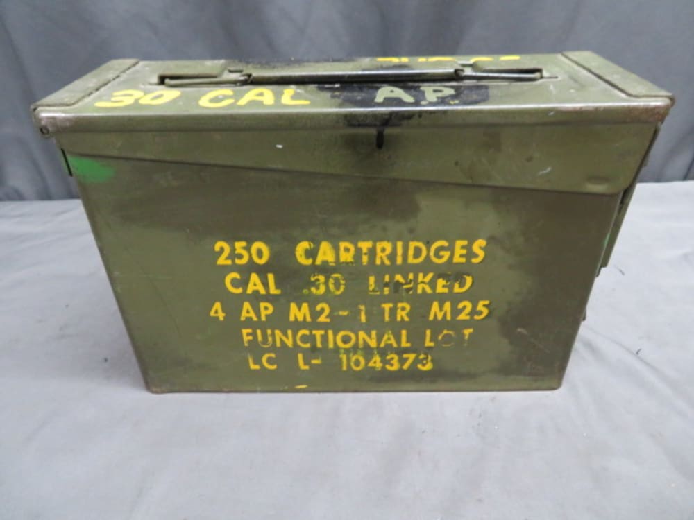CAN OF 250 RDS US MILITARY .30-06 ARMOR PIERCING AMMO-WESTERN 1952-img-1
