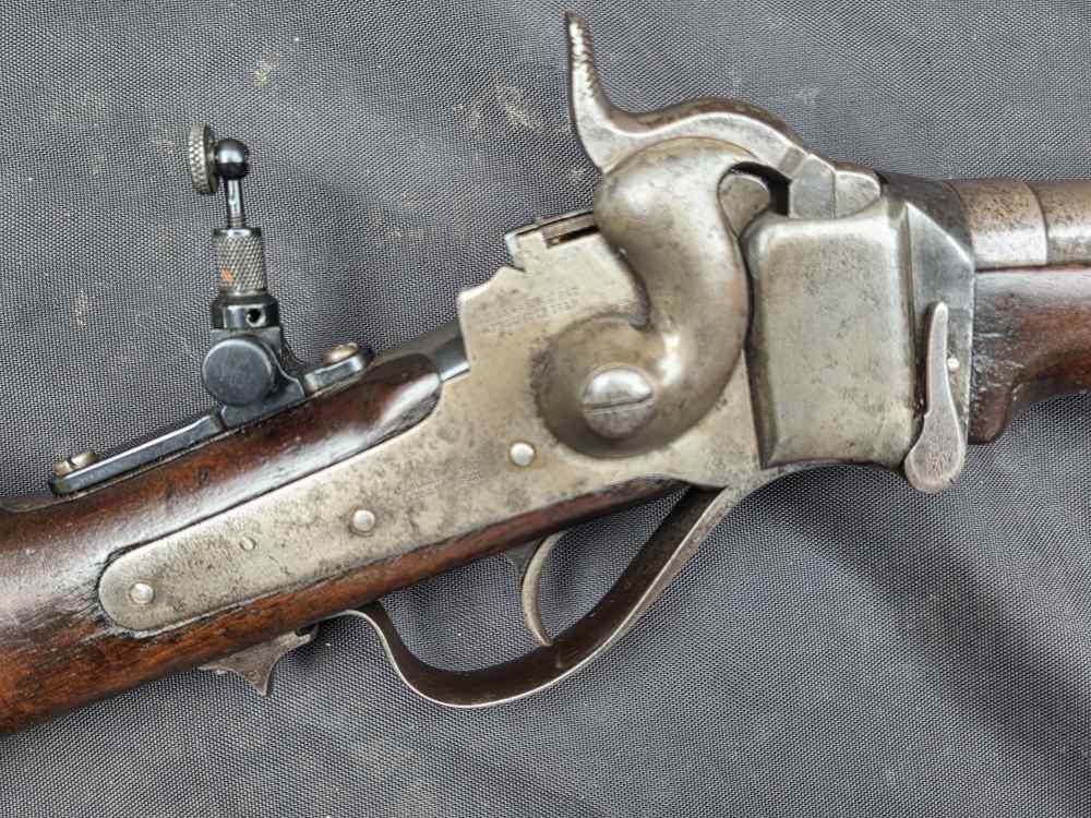 ANTIQUE SHARPS M 1863 CARBINE CARTRIDGE CONVERSION 45 70 EXC BORE-img-8