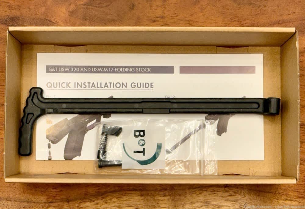 B&T USW Lower w/ Folding Stock Kit for Sig Sauer P320 M17 M18, Black-img-2