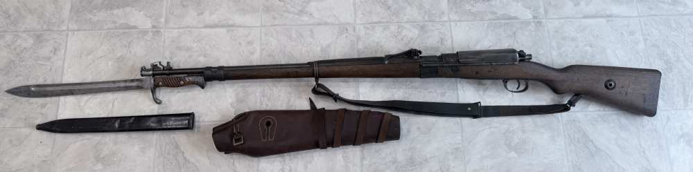 RARE WWI Gew98 with Night Sights, Dust Cover - WW1 Gewehr Trench Grouping-img-0