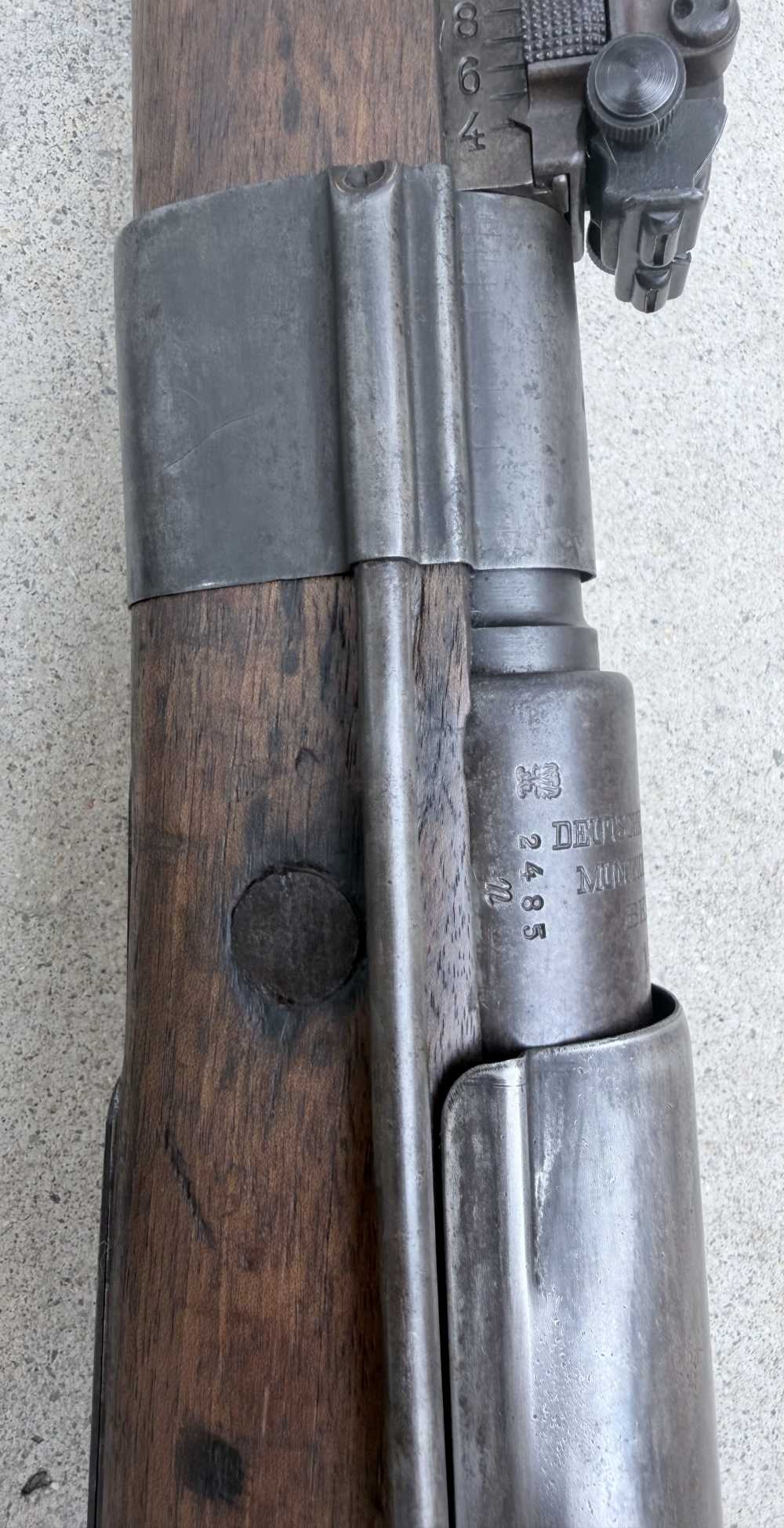 RARE WWI Gew98 with Night Sights, Dust Cover - WW1 Gewehr Trench Grouping-img-5