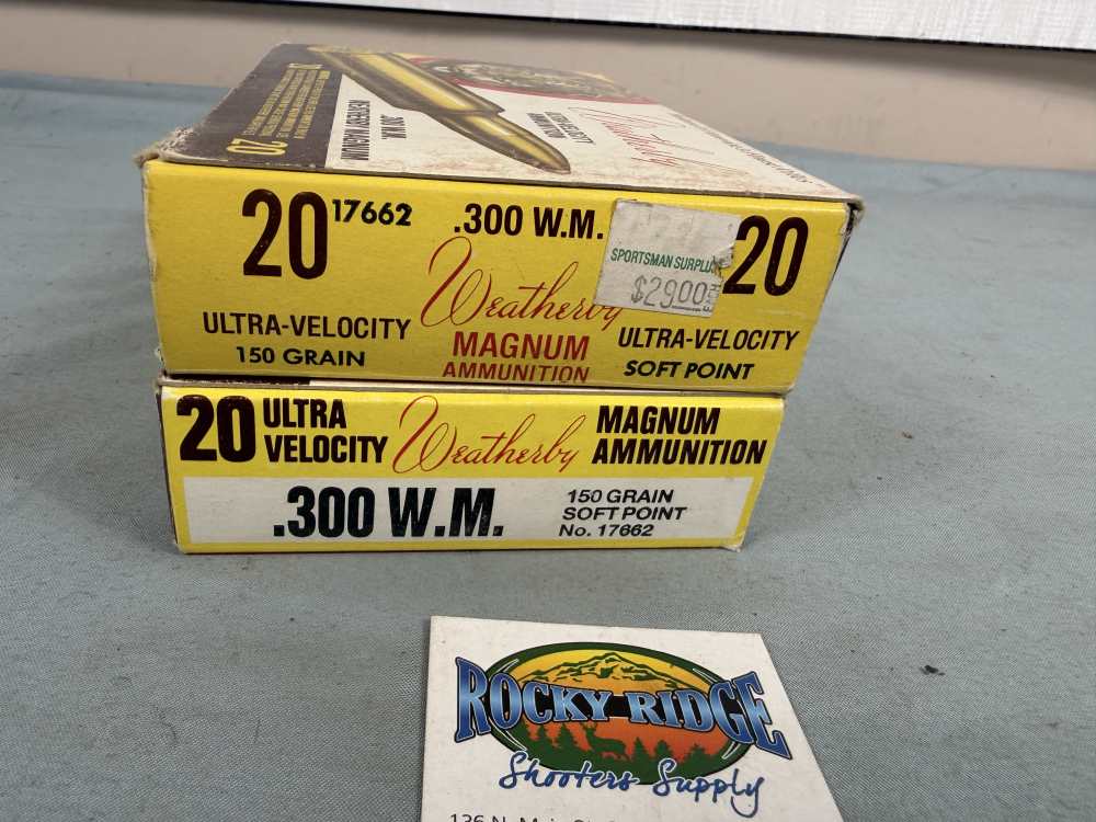 Two Different Vintage Weatherby Tiger Boxes 300 Wby Mag Brass (ka2)-img-2