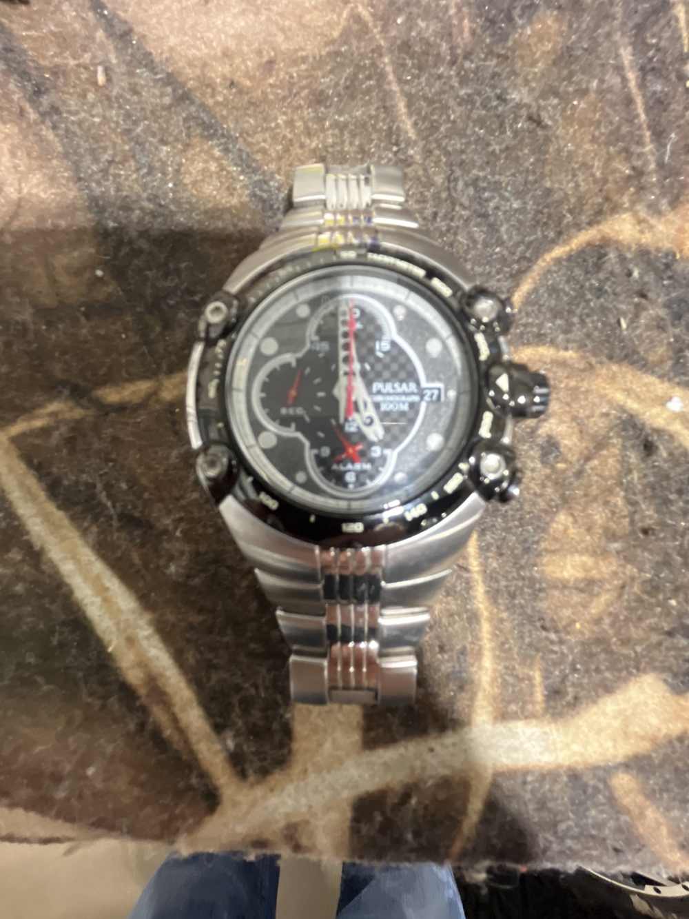Pulsar NoS alarm chrono 100m watch rare-img-0