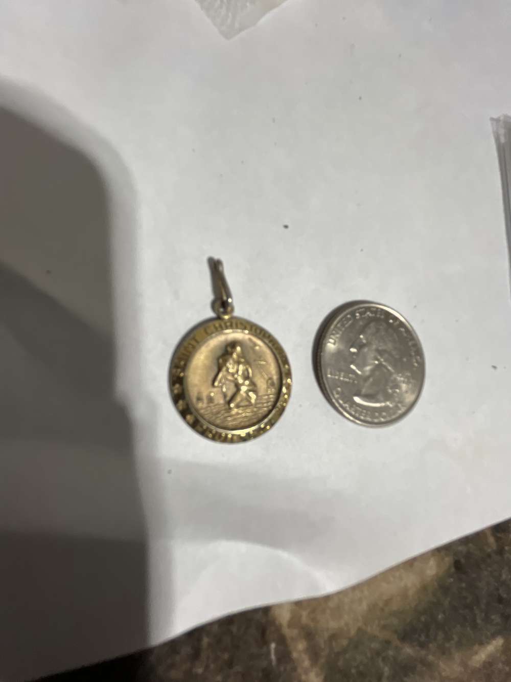 Saint Christopher gold pendant -img-0
