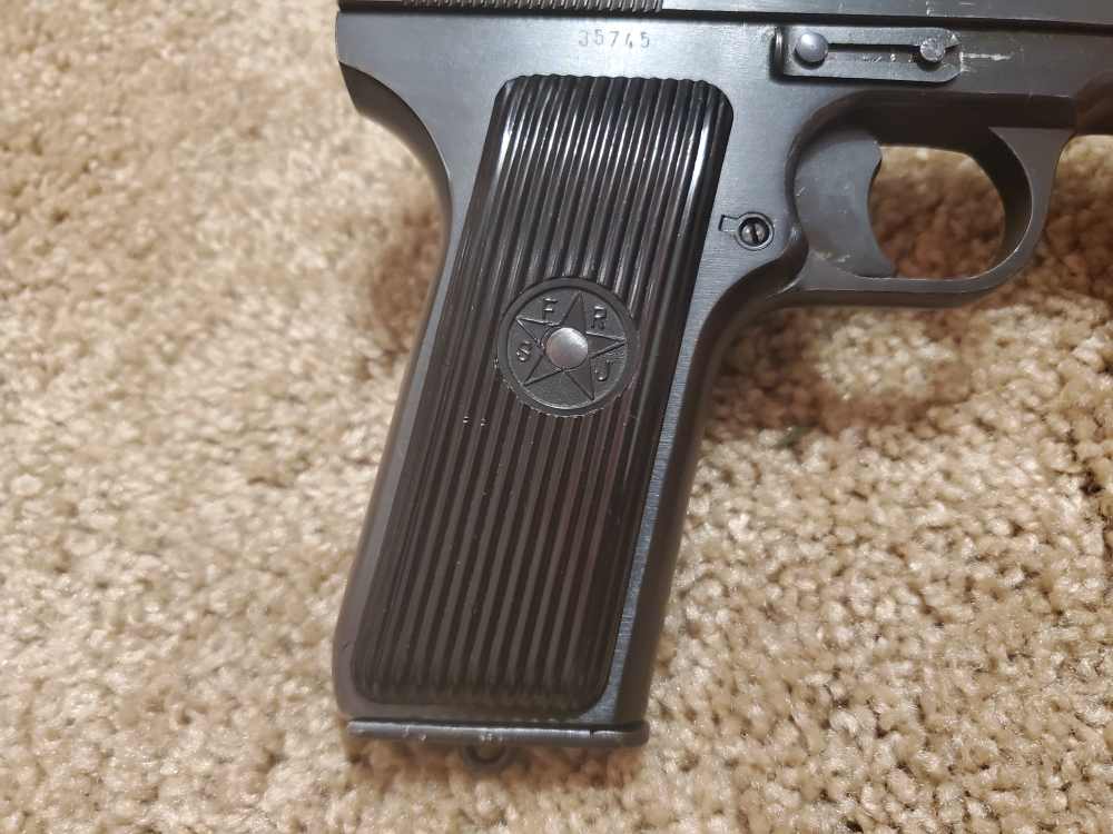 Yugo Zastava M57 7.62x25 TT Pistol Very Good w/Crest No Importer Safety-img-2