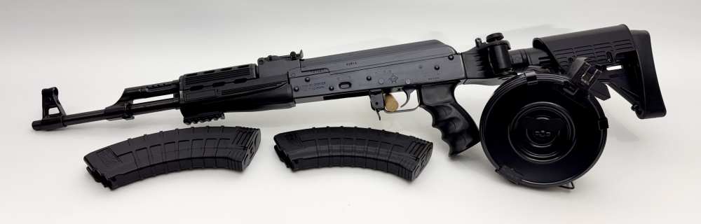 Norinco MAK-90 Sporter w/ ATI Folding Collapsible Stock (2) Mags (1) Drum -img-0