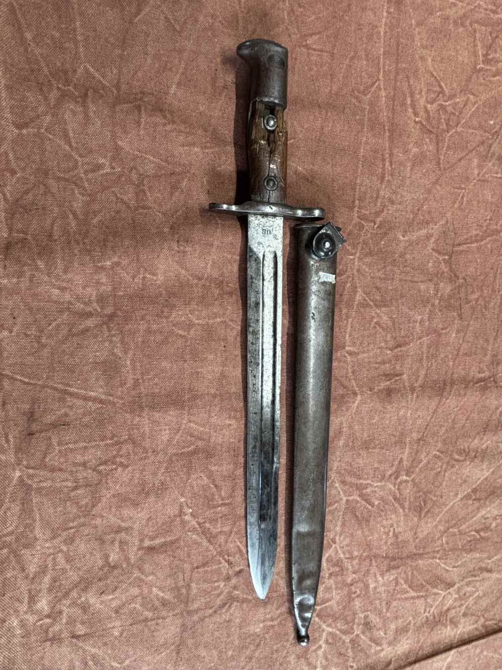 U.S. Krag Bayonet 1900 dated w/ scabbard.  #1771-img-5