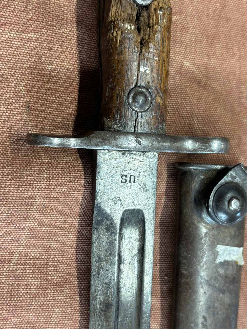 U.S. Krag Bayonet 1900 dated w/ scabbard.  #1771-img-7