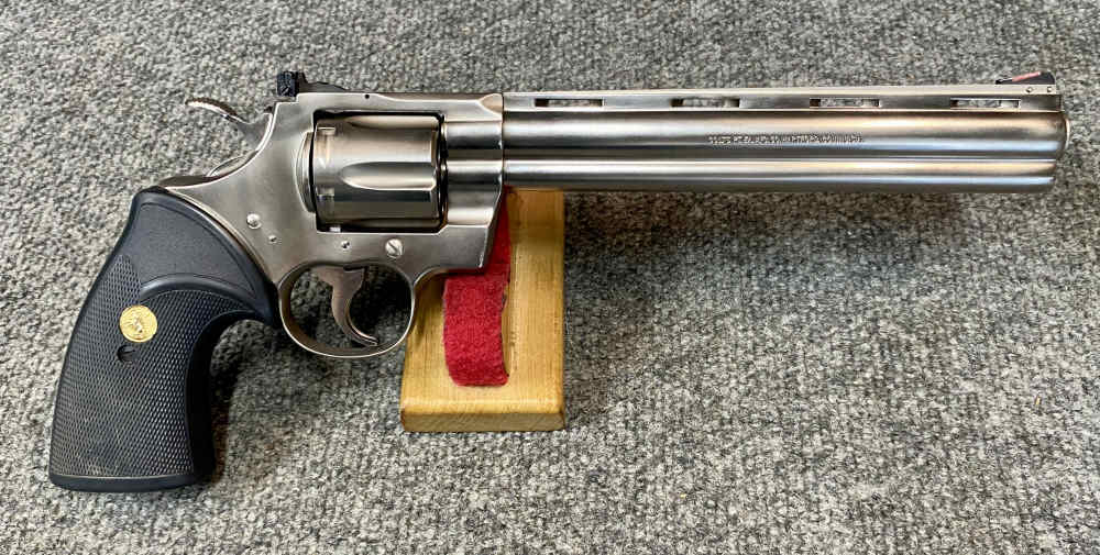 Colt Python Early 1980s 8 Inch in E Nickel Collector Grade with box -img-15
