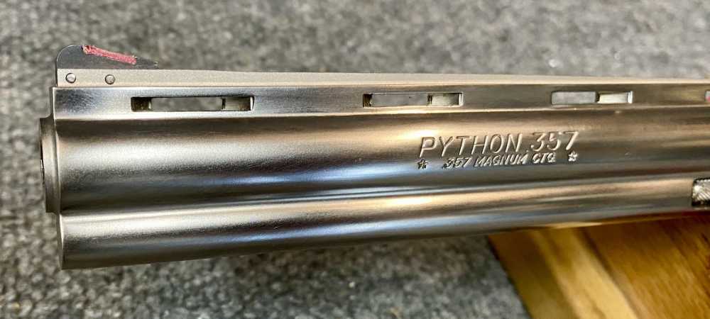 Colt Python Early 1980s 8 Inch in E Nickel Collector Grade with box -img-2