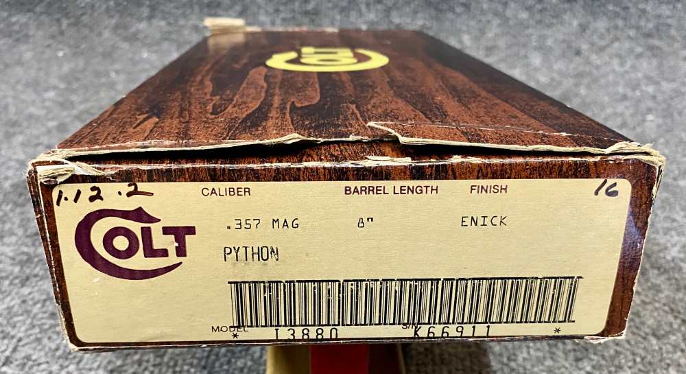 Colt Python Early 1980s 8 Inch in E Nickel Collector Grade with box -img-32