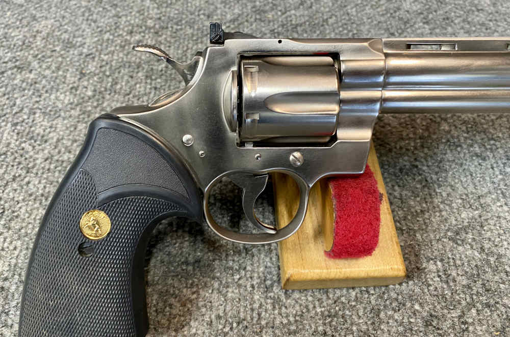 Colt Python Early 1980s 8 Inch in E Nickel Collector Grade with box -img-18