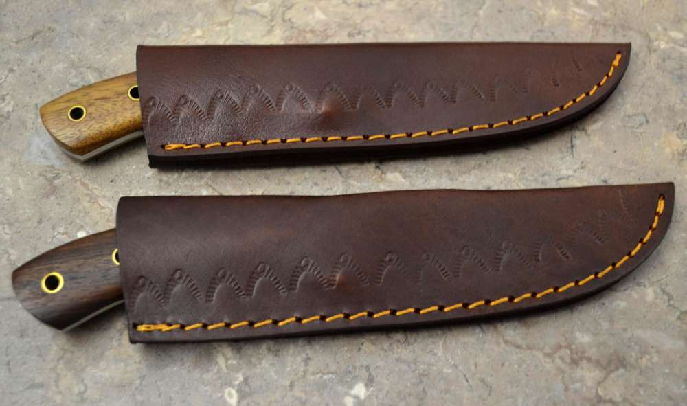  Custom Made Damascus Steel Set of 2 Hunting Knives Walnut Handle (LT 09)-img-7