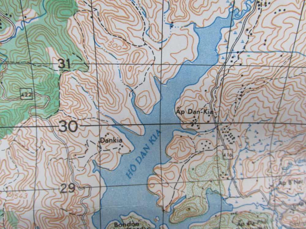 1970 DATED VIETNAM WAR TOPIGRAPHICAL MAP OF AP DAN KIA-VIETNAM-img-5