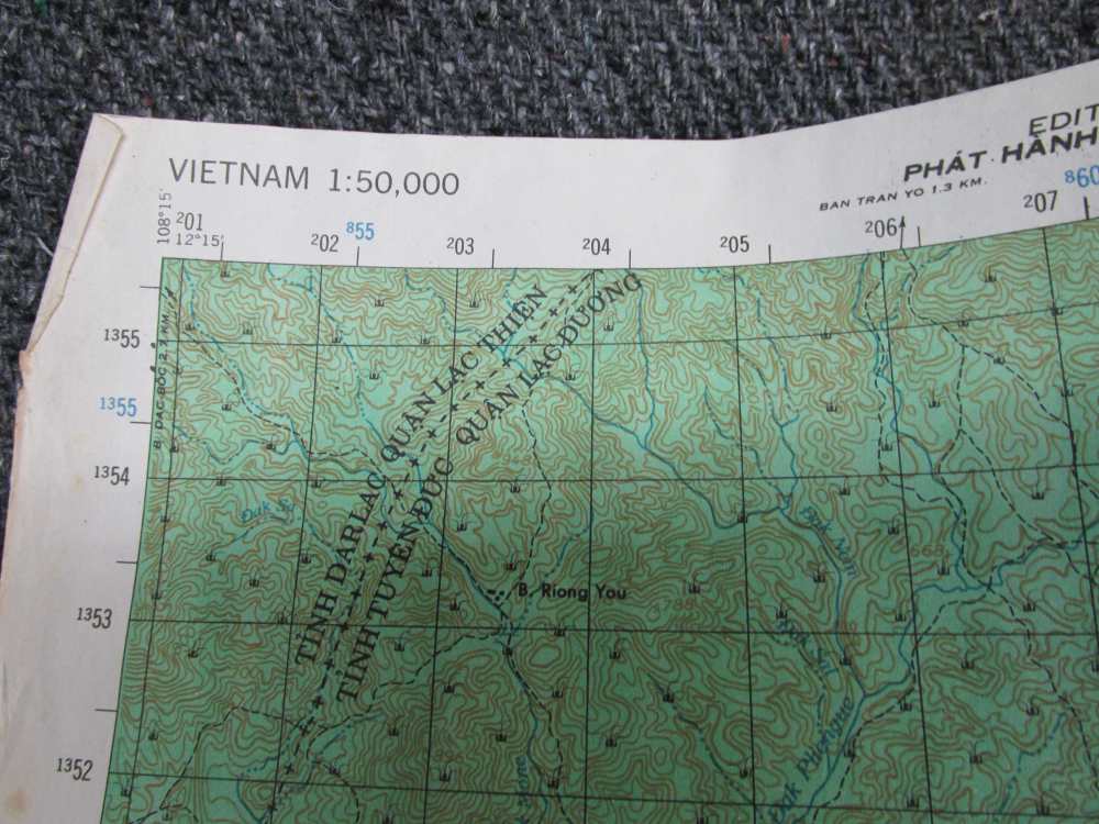 1970 DATED VIETNAM WAR TOPIGRAPHICAL MAP OF AP DAN KIA-VIETNAM-img-3
