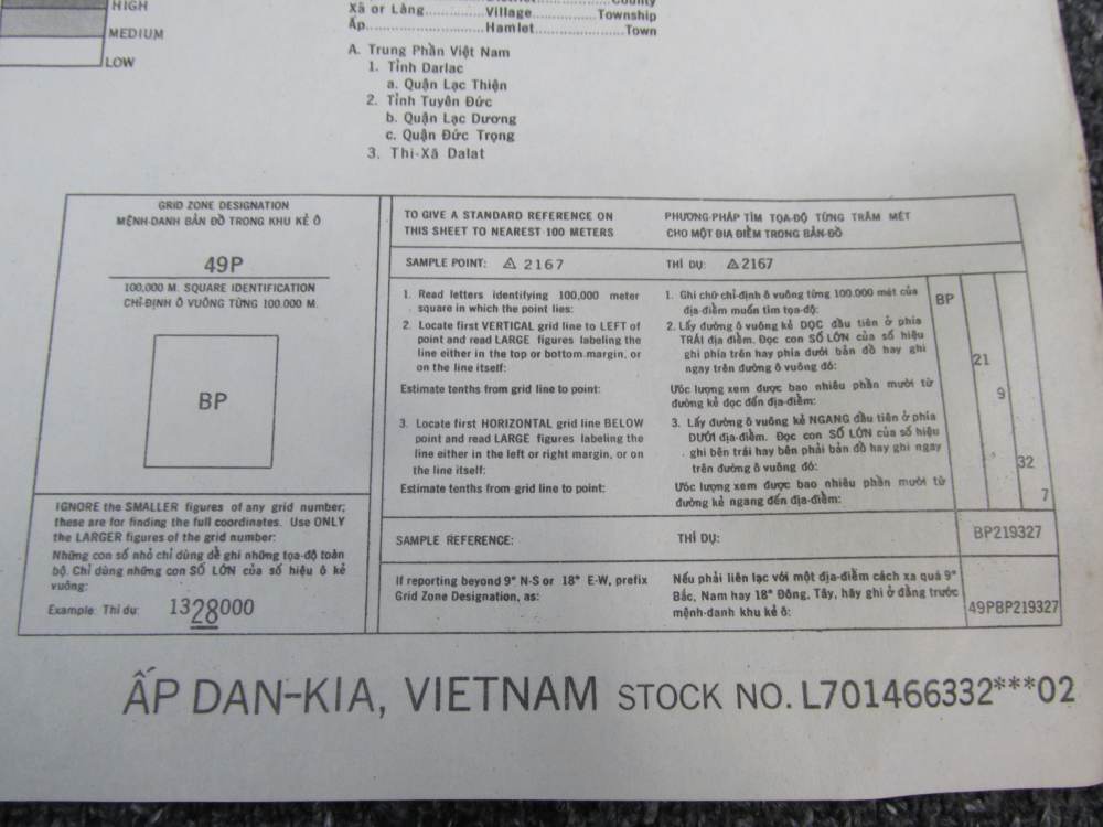 1970 DATED VIETNAM WAR TOPIGRAPHICAL MAP OF AP DAN KIA-VIETNAM-img-14
