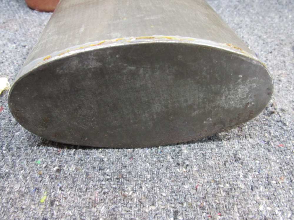 VINTAGE 19th CENTURY METAL CANTEEN WITH COVER AND CARRY STRAPS-img-7