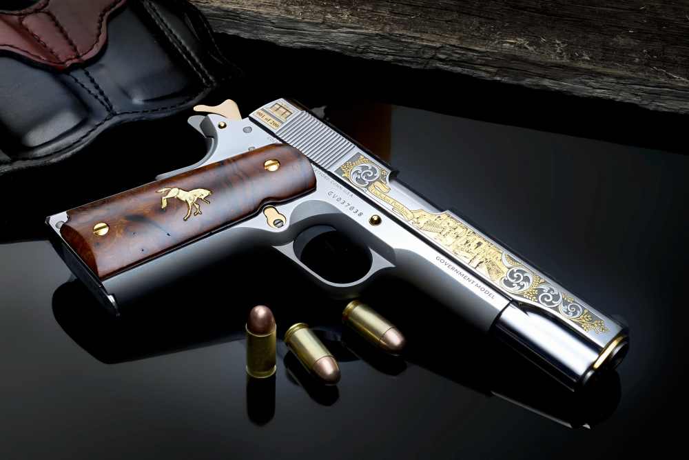 Colt SK Customs 1911 "Lost States" .45ACP Master set of all 4 pistols!-img-24
