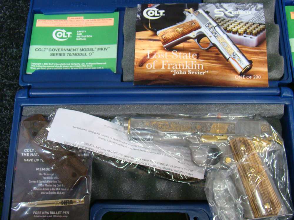 Colt SK Customs 1911 "Lost States" .45ACP Master set of all 4 pistols!-img-8