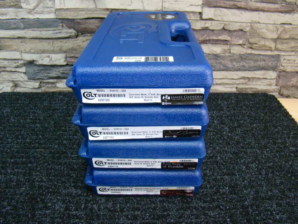 Colt SK Customs 1911 "Lost States" .45ACP Master set of all 4 pistols!-img-1
