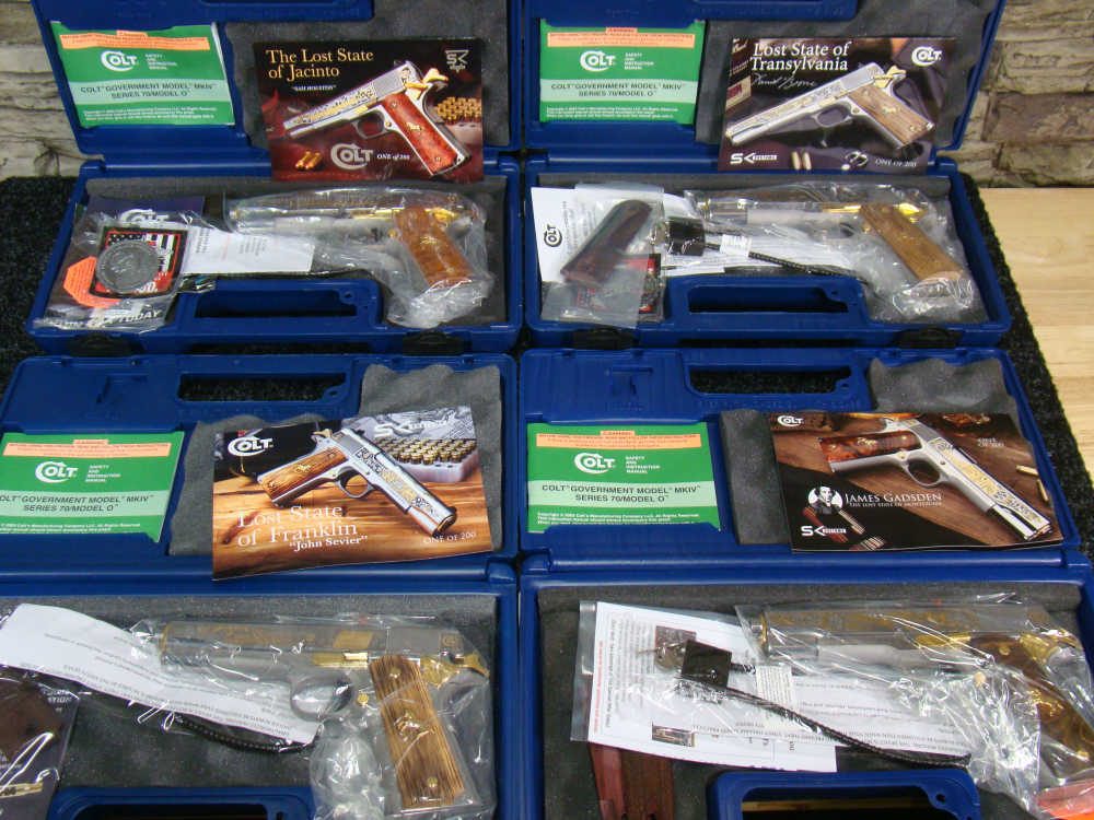 Colt SK Customs 1911 "Lost States" .45ACP Master set of all 4 pistols!-img-6