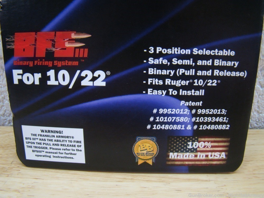 Franklin BFSIII 22-C1 Binary Firing System GEN 3 Trigger for Ruger 10/22 !-img-3