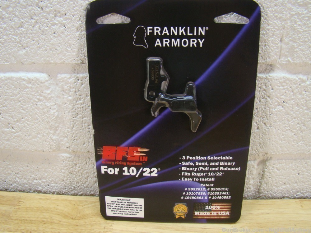 Franklin BFSIII 22-C1 Binary Firing System GEN 3 Trigger for Ruger 10/22 !-img-1