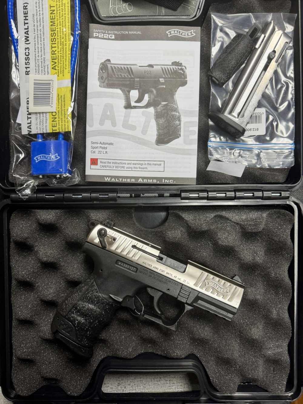 NEW Walther P22-CA Semi Auto Handgun .22 LR 3.42 Barrel-img-1