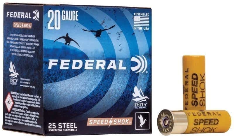 Federal 20 Ga Speed Shok Steel 2-3/4in 3/4oz 4 Shot 25rds WF2084-img-0