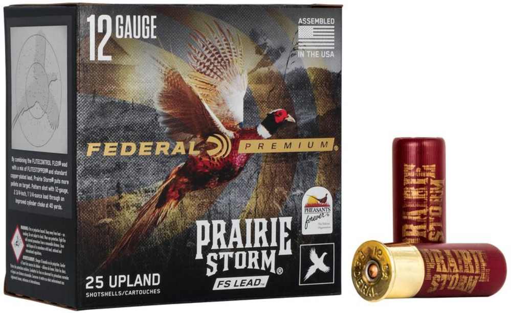 Federal 12 Ga Prairie Storm FS Lead 2-3/4in 1-1/4oz 4 Shot 25rds PFX126FS4-img-0