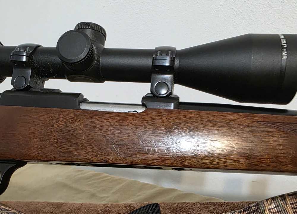 2005 Ruger 77/17. Nice! 17 HMR. Glossy, 22" Barrel. Cabelas CS17 Scope. -img-46