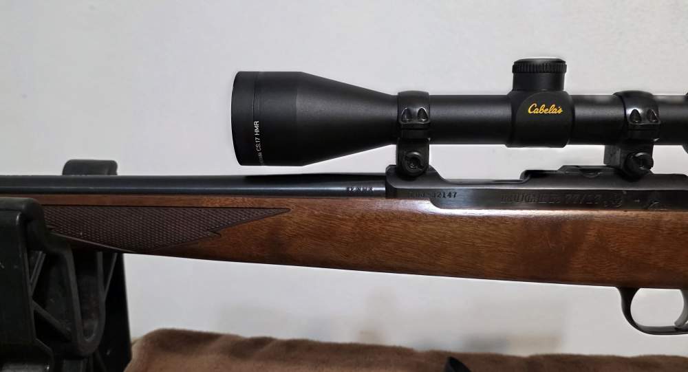 2005 Ruger 77/17. Nice! 17 HMR. Glossy, 22" Barrel. Cabelas CS17 Scope. -img-3