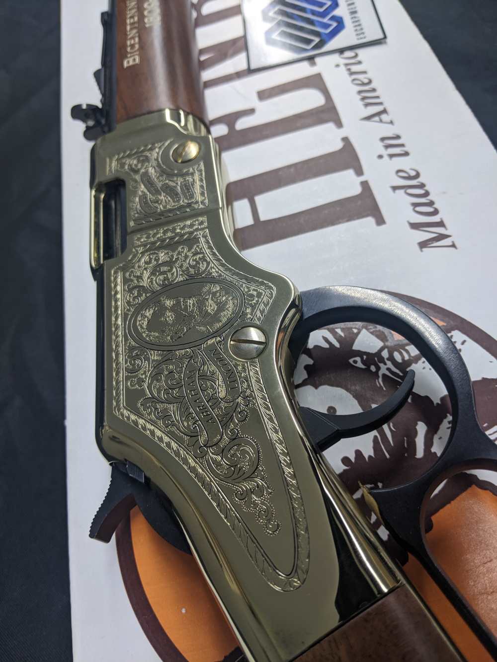 Beautiful Bicentennial Golden Engraved Henry H004AL in .22 LR-img-1
