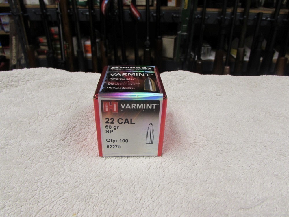 Hornady 22 cal 60 gr SP bullets #2270-img-0